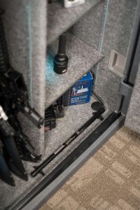 an electronic dehumidifier in a gun safe