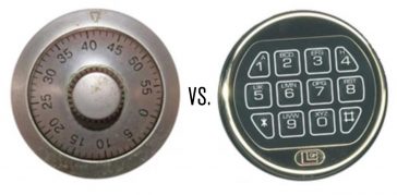 a mechanical dial vs an electronic keypad